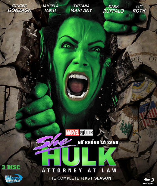 B5921.She-Hulk Attorney at Law 2023 SEASON 1  NỮ KHỔNG LỒ XANH P.1  2D25G (DTS-HD MA 7.1) 3DISC